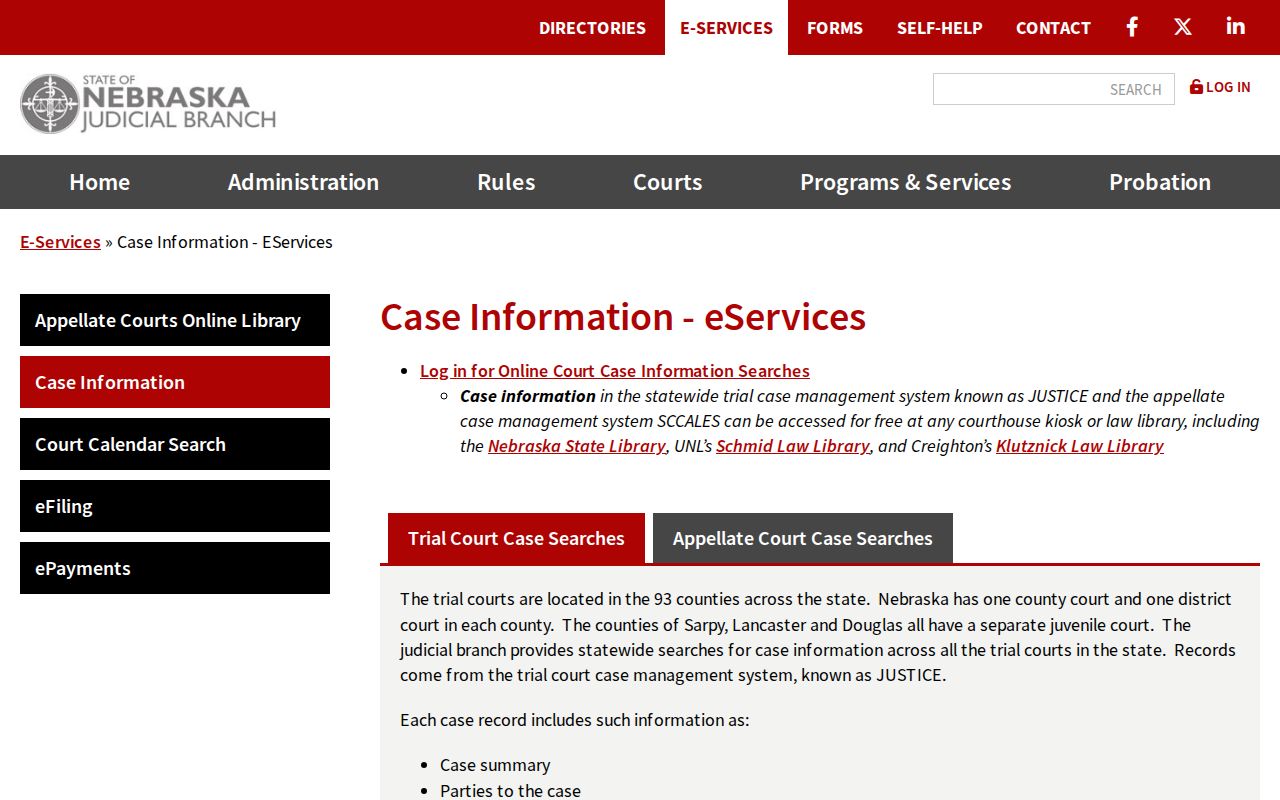 Madison County case lookup statewide case information explanation