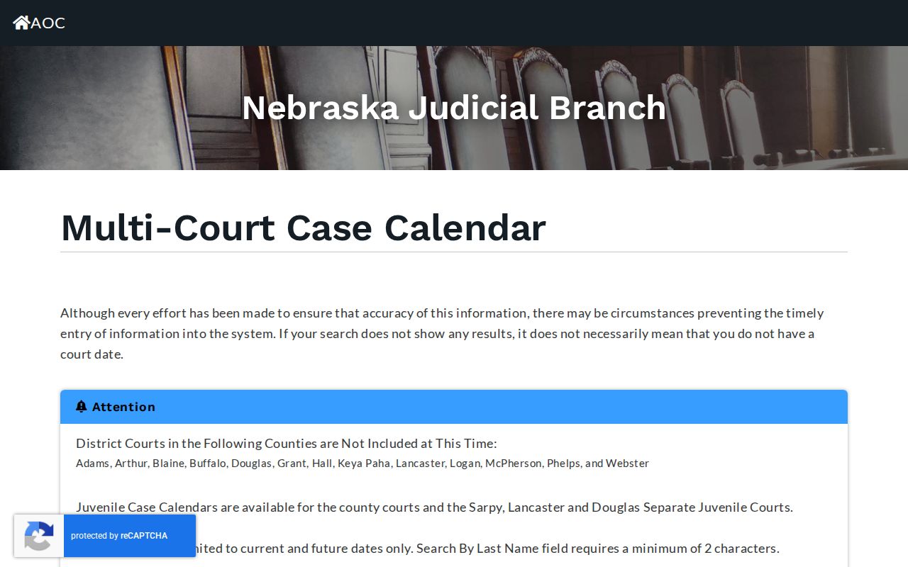 Madison County court dates calendar search controls