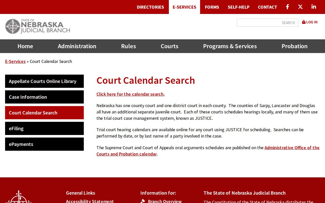 Madison County court dates statewide calendar instructions